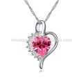 2015 Fashion Charming heart crystal necklace China Wholesale Necklace